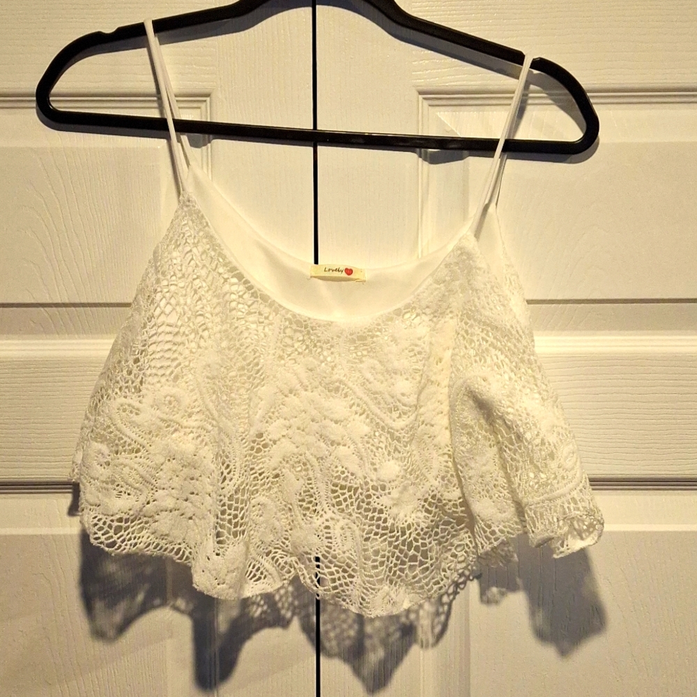 Lovely Crocheted Beach Top with Shelf Bra